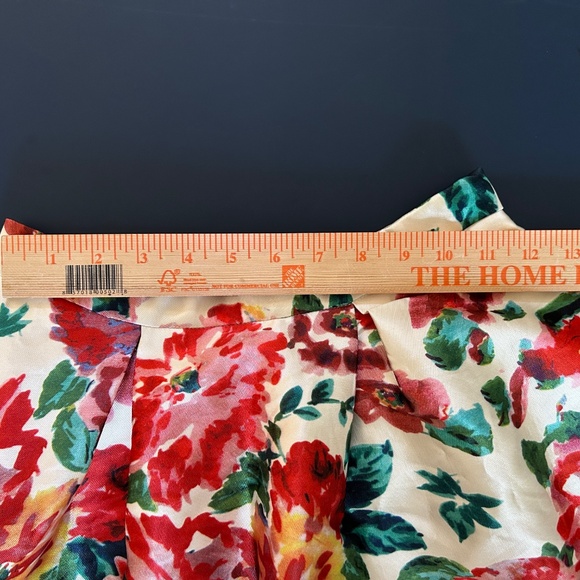 Floral Print A-Line Full Skirt Full Lining - Picture 11 of 12